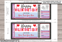 Fascinating Valentine Gift Certificate Template