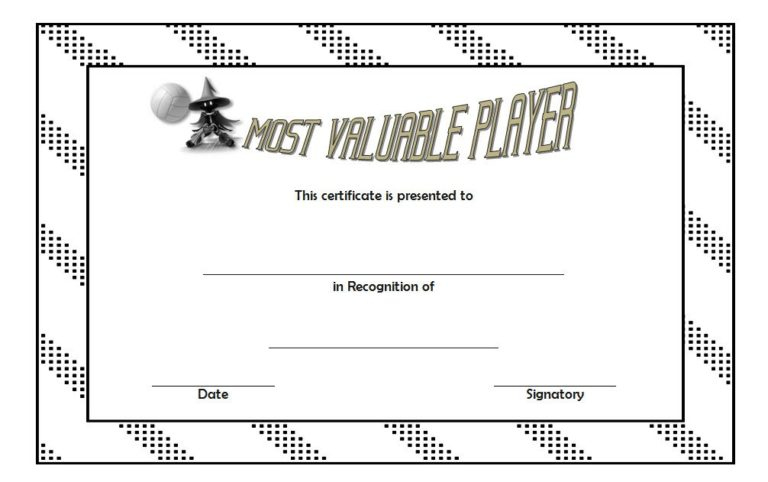 Fascinating Volleyball Tournament Certificate