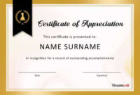 Fascinating Volunteer Award Certificate Template