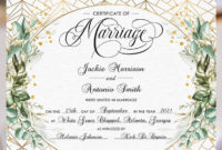 Fascinating Wedding Gift Certificate Template