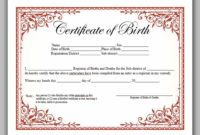 Free Birth Certificate Template Uk