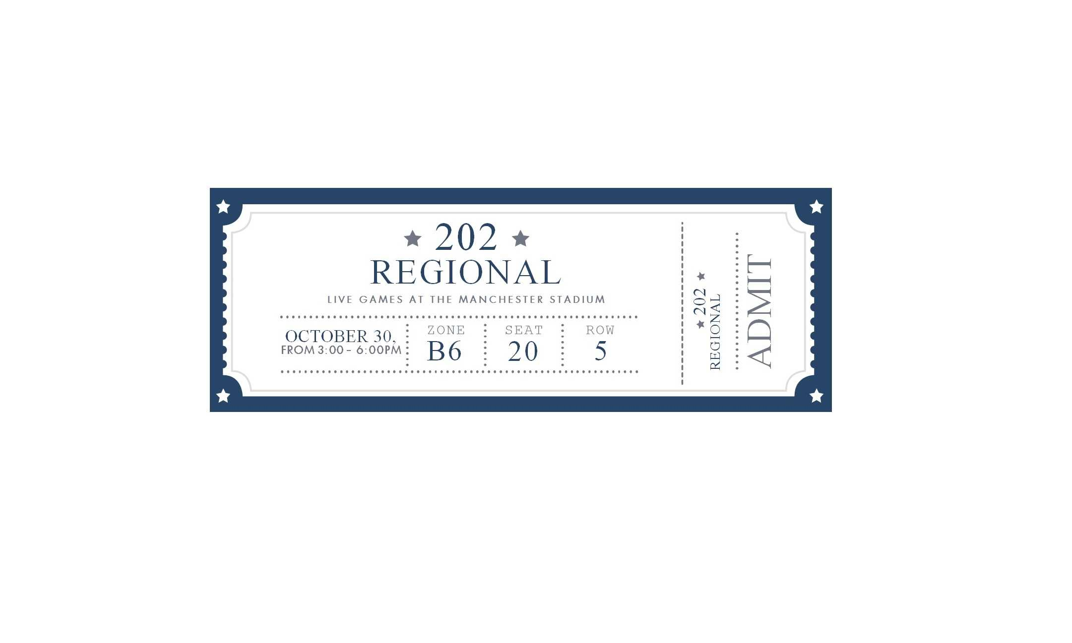 Free Blank Admission Ticket Template
