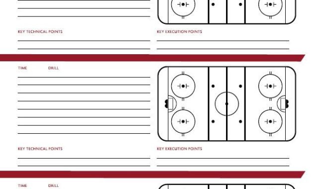 Free Blank Hockey Practice Plan Template