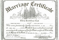 Free Blank Marriage Certificate Template