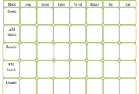 Free Blank Meal Plan Template