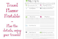 Free Blank Trip Itinerary Template
