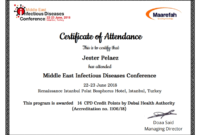 Free Certificate Of Attendance Conference Template
