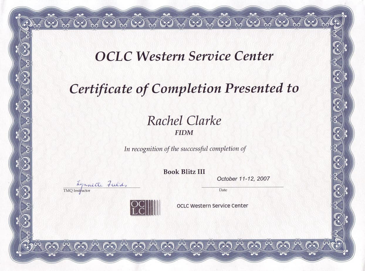 Free Certificate Of Completion Free Template Word