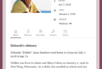 Free Fill In The Blank Obituary Template