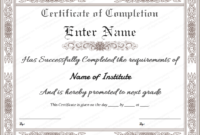 Free Free Certificate Of Completion Template Word