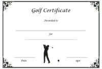 Free Golf Certificate Templates For Word