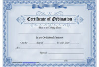 Free Ordination Certificate Templates