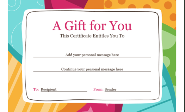 Free Pages Certificate Templates