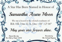Free Star Naming Certificate Template