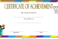 Fresh Basketball Certificate Template