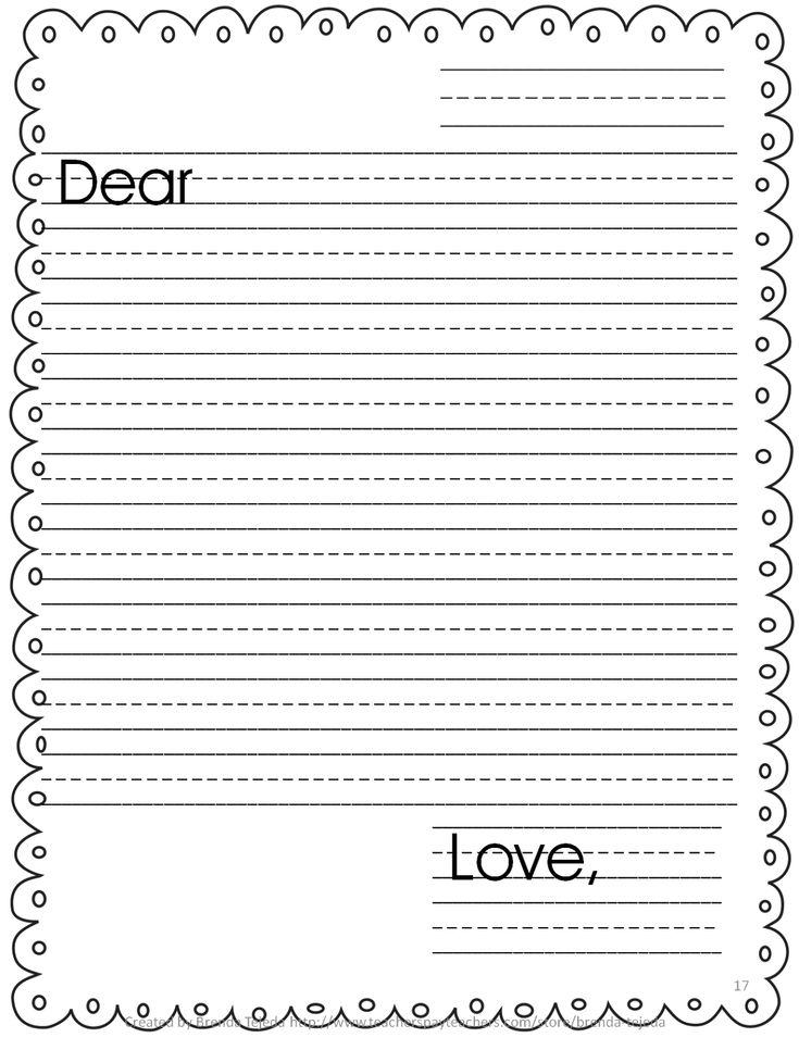 Fresh Blank Letter Writing Template For Kids