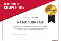 Fresh Certificate Of Completion Template Free Printable