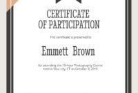 Fresh Conference Participation Certificate Template
