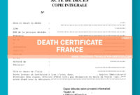 Fresh Death Certificate Translation Template