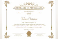 Fresh Formal Certificate Of Appreciation Template