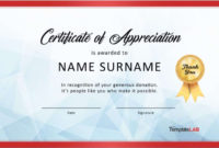 Fresh Formal Certificate Of Appreciation Template