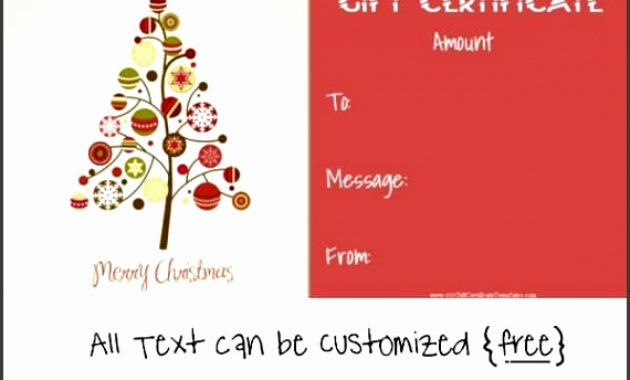 Fresh Free Christmas Gift Certificate Templates