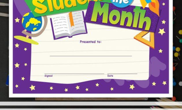 Fresh Free Printable Student Of The Month Certificate Templates