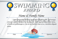 Fresh Free Swimming Certificate Templates