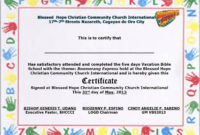 Fresh Free Vbs Certificate Templates