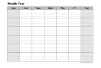 Fresh Full Page Blank Calendar Template