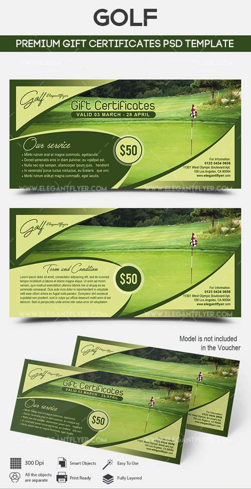 Fresh Golf Gift Certificate Template