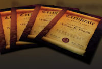 Fresh Scroll Certificate Templates