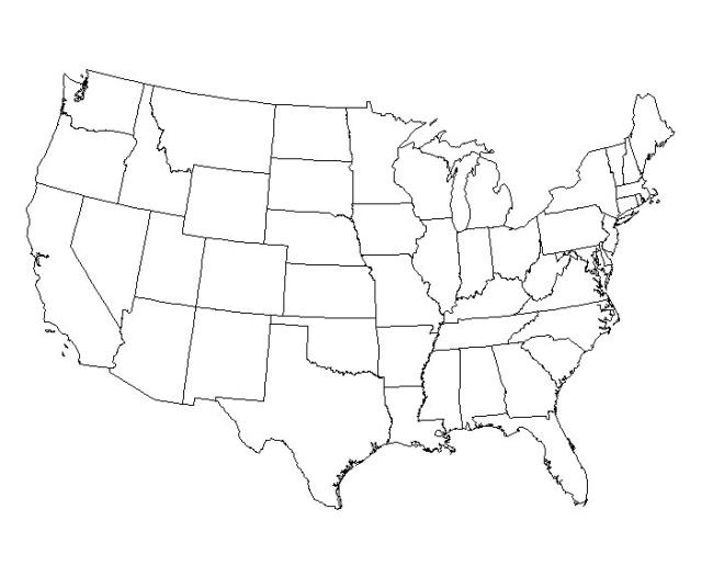 Fresh United States Map Template Blank