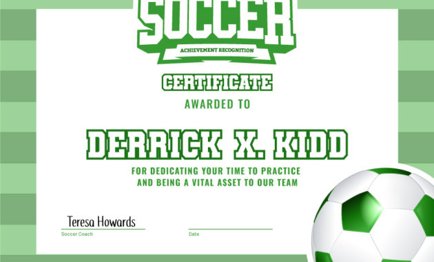 New Athletic Certificate Template