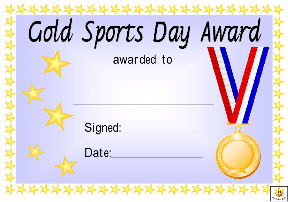 New Athletic Certificate Template