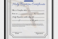 New Baptism Certificate Template Word