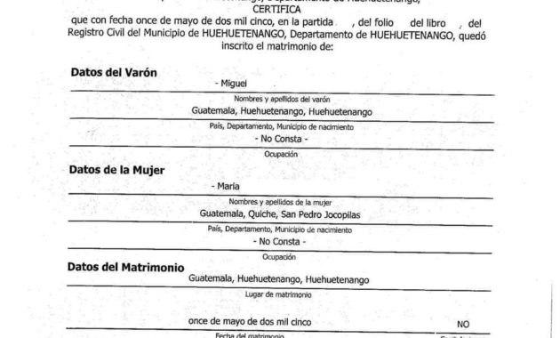 New Birth Certificate Translation Template English To Spanish