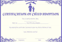 New Blank Adoption Certificate Template