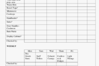 New Blank Cleaning Schedule Template