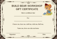 New Build A Bear Birth Certificate Template