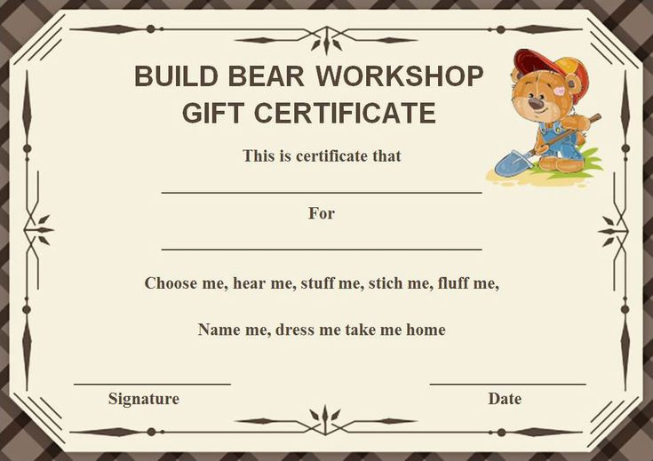 Professional Build A Bear Birth Certificate Template Sparklingstemware
