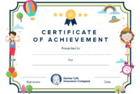 New Certificate Of Achievement Template For Kids