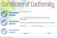 New Certificate Of Conformance Template