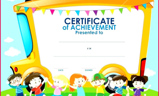New Children'S Certificate Template