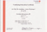 New Continuing Education Certificate Template