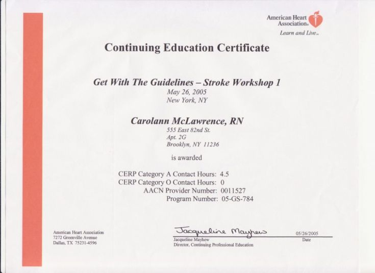 New Continuing Education Certificate Template