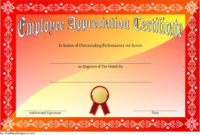 New Employee Anniversary Certificate Template