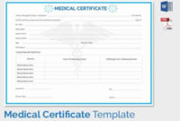 New Fake Medical Certificate Template Download