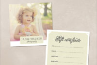 New Free Photography Gift Certificate Template