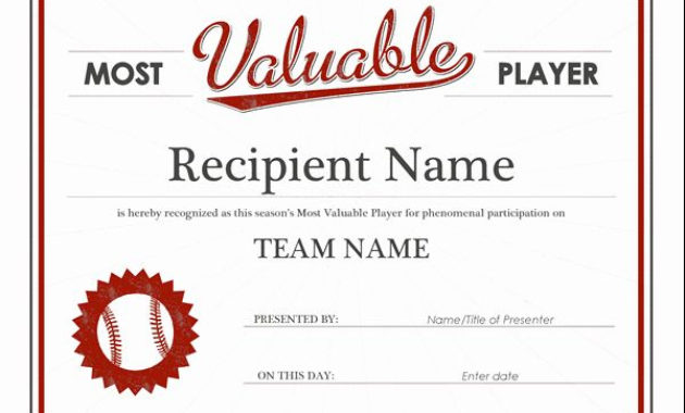 New Softball Certificate Templates Free
